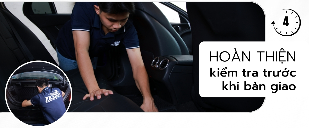 Bước kiểm tra cuối sau khi lắp thảm lót sàn 6D ZKAPET