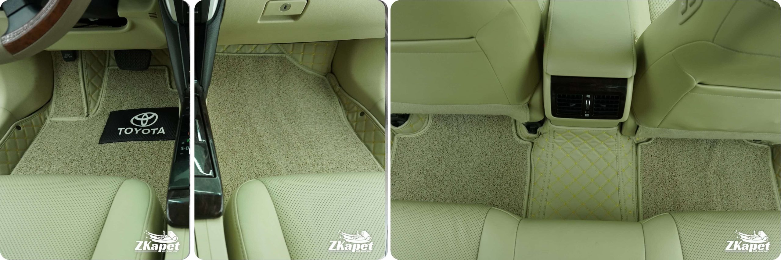Ảnh thực tế thảm lót sàn 6D Toyota Camry 2016 ZKAPET