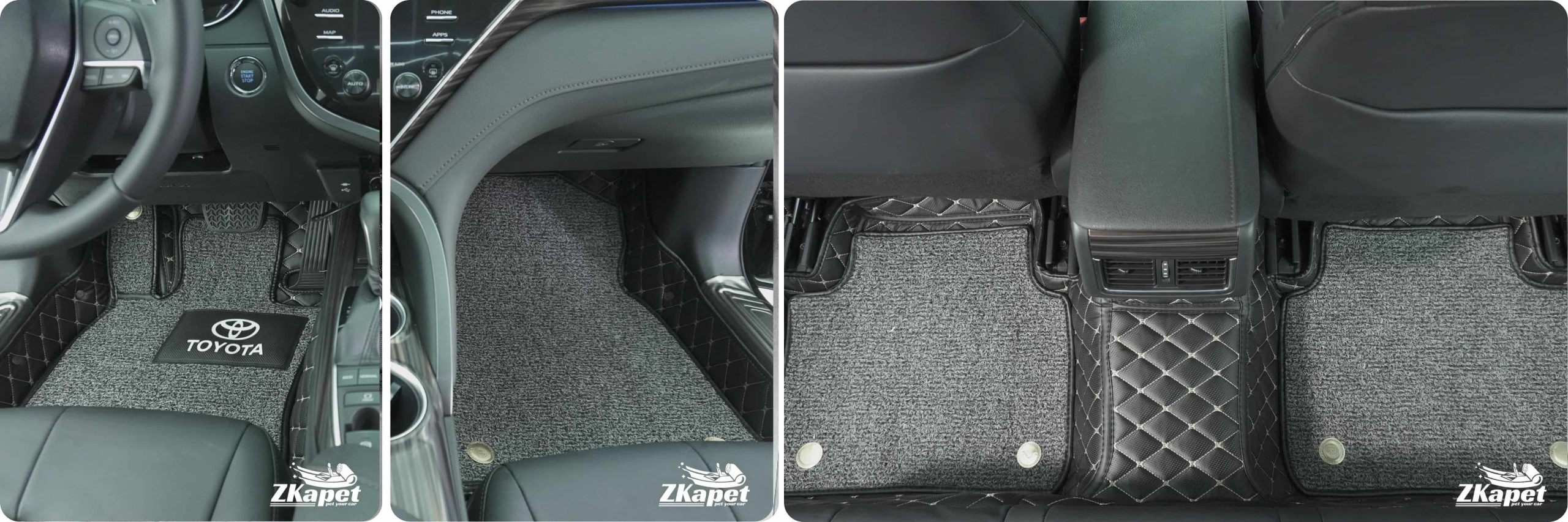 Ảnh thực tế thảm lót sàn 6D Toyota Camry ZKAPET