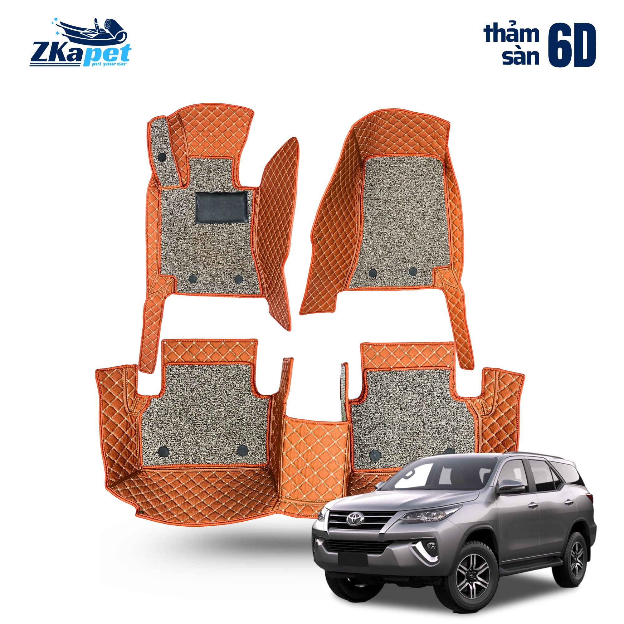 Thảm lót sàn 6D Toyota Fortuner ZKAPET